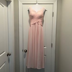 Azazie Ally Blushing Pink Bridesmaid Dress